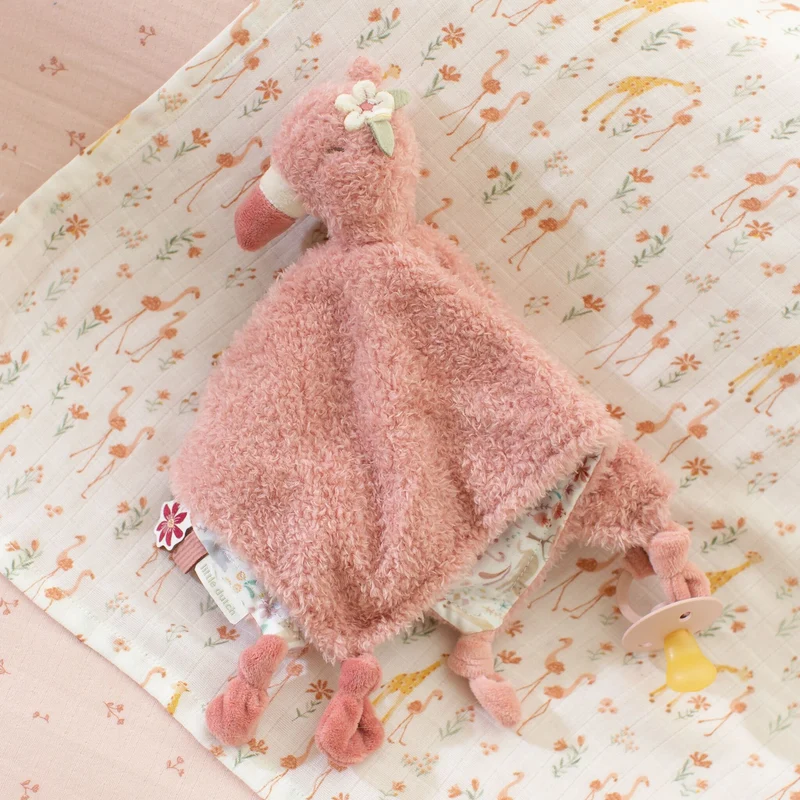 Knuffeldoekje Flamingo - Roze