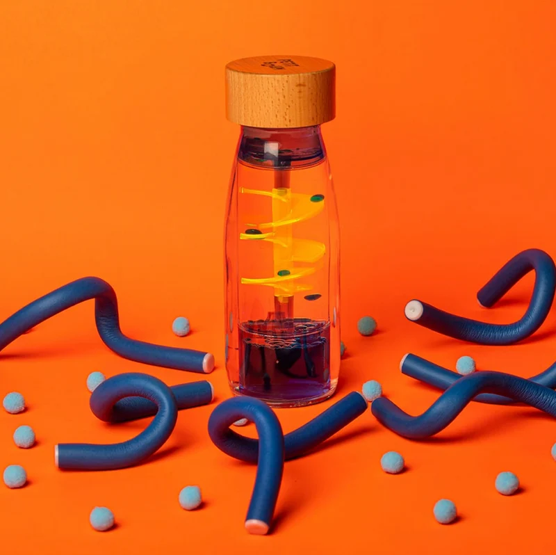 Bouteille sensorielle | Spirale Bleue