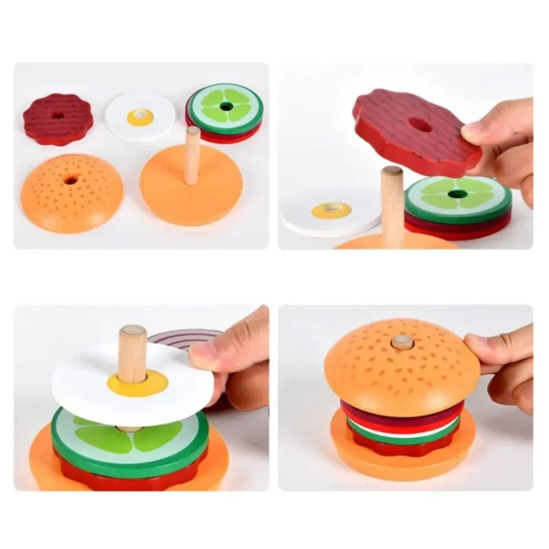 Jeu Montessori Burger bois primaire - EduPlay™