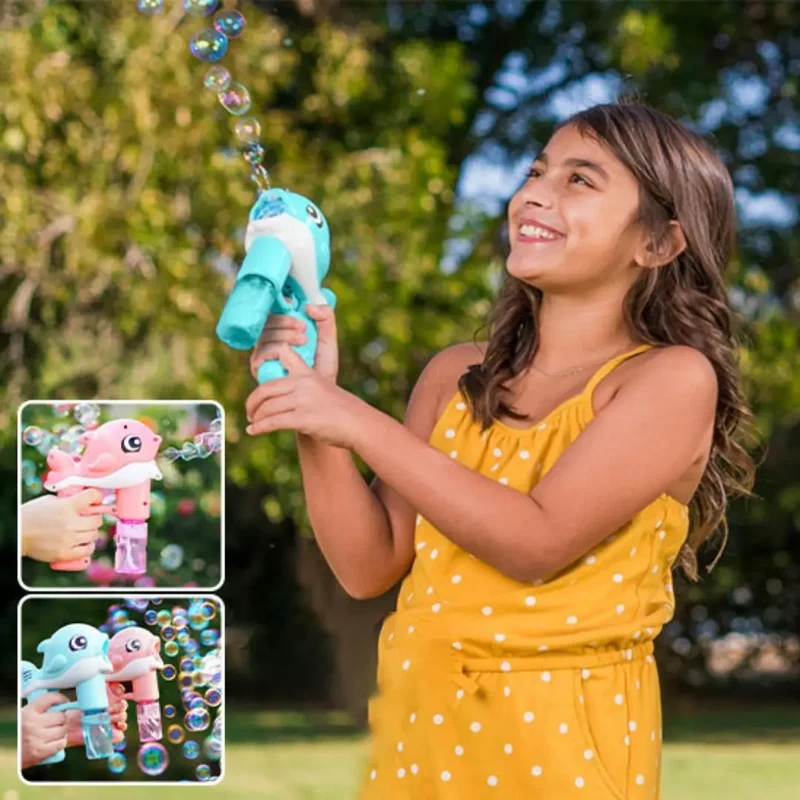 Pistolet à bulles lumineux pour enfants - BuBBLE DAUPHIN™