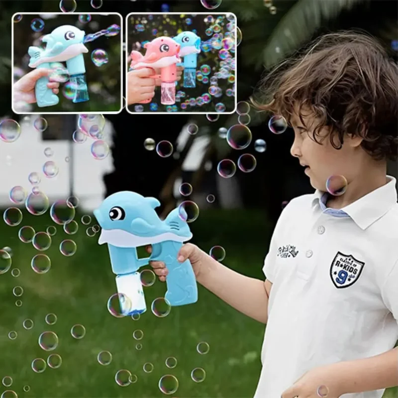 Pistolet à bulles lumineux pour enfants - BuBBLE DAUPHIN™