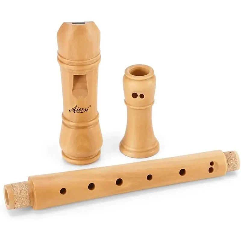 Flûte à bec soprano 3 pièces en bois d’érable - Aiersi™