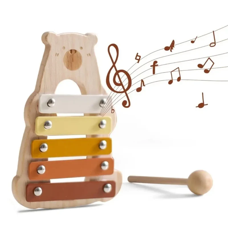 Xylophone en bois 5 notes pour bébé - HappyBear™