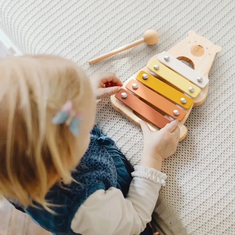 Xylophone en bois 5 notes pour bébé - HappyBear™