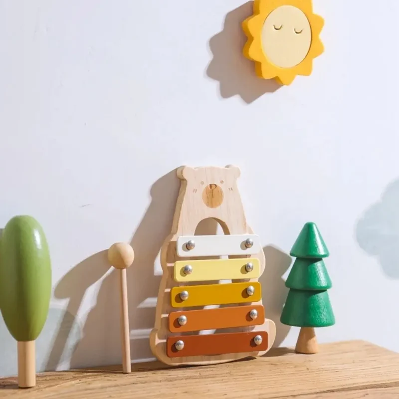 Xylophone en bois 5 notes pour bébé - HappyBear™