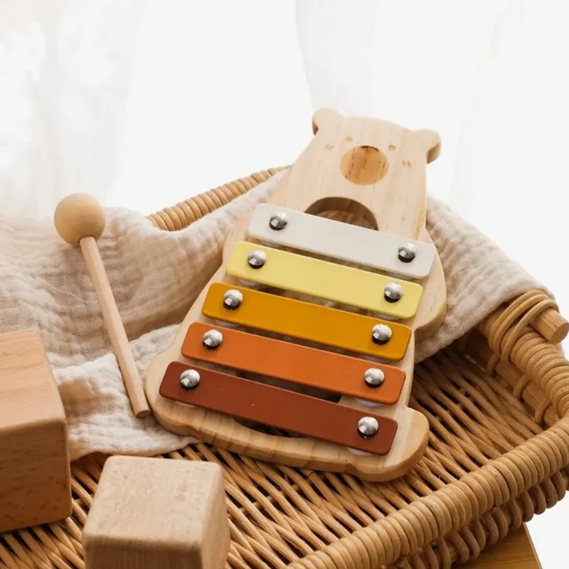 Xylophone en bois 5 notes pour bébé - HappyBear™