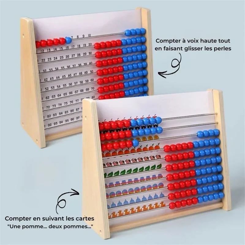Boulier Chinois Montessori avec Cartes Incluses - Boulix™