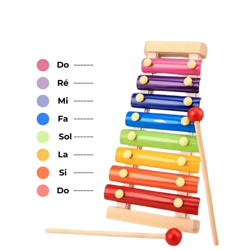Xylophone en bois coloré 8 notes - Xyloparc™