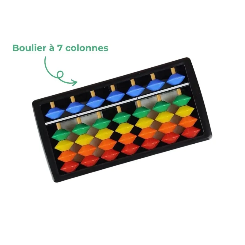 Boulier Montessori d’initiation 7 colonnes – Abaku™