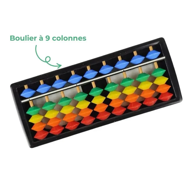 Petit Boulier Montessori 9 colonnes – Abaku™