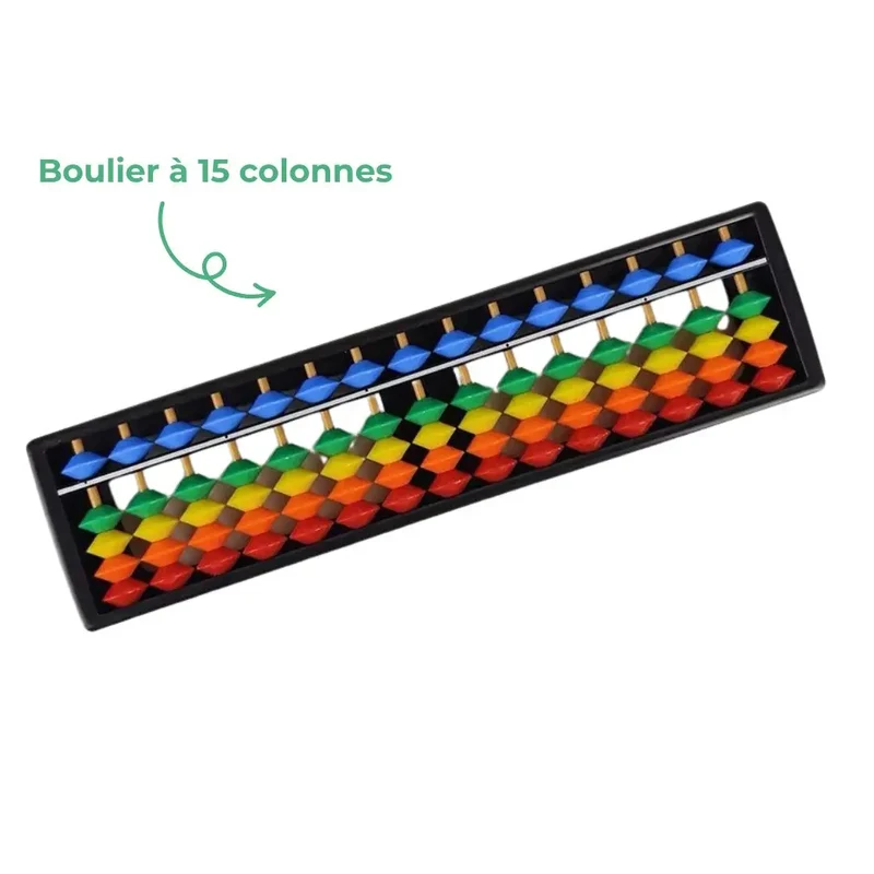 Grand Boulier Montessori 15 colonnes – Abaku™