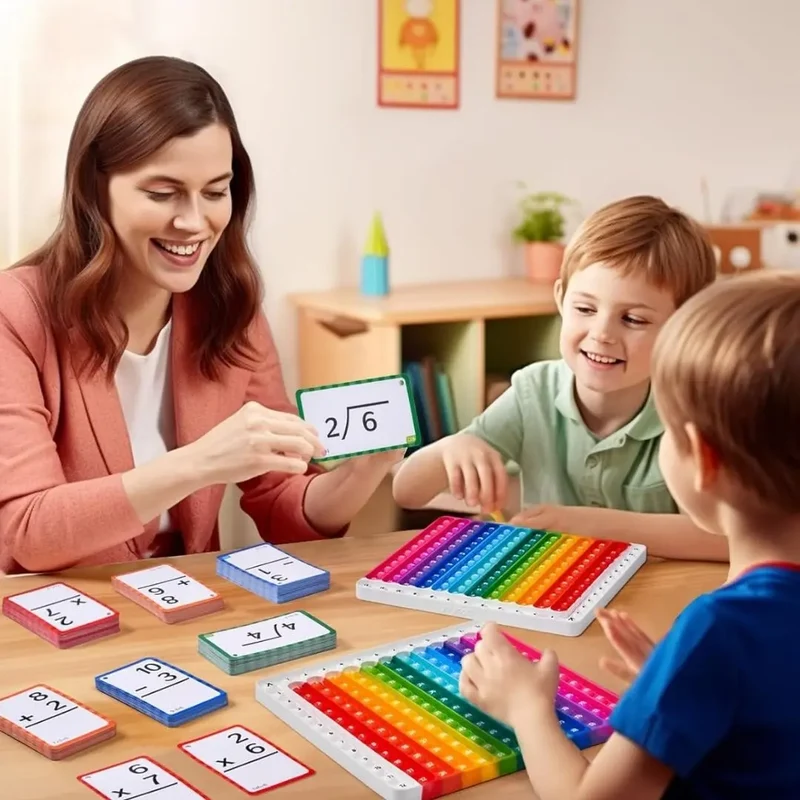 Jeu de Maths avec Cartes Flash & Tapis – PopPopMath™