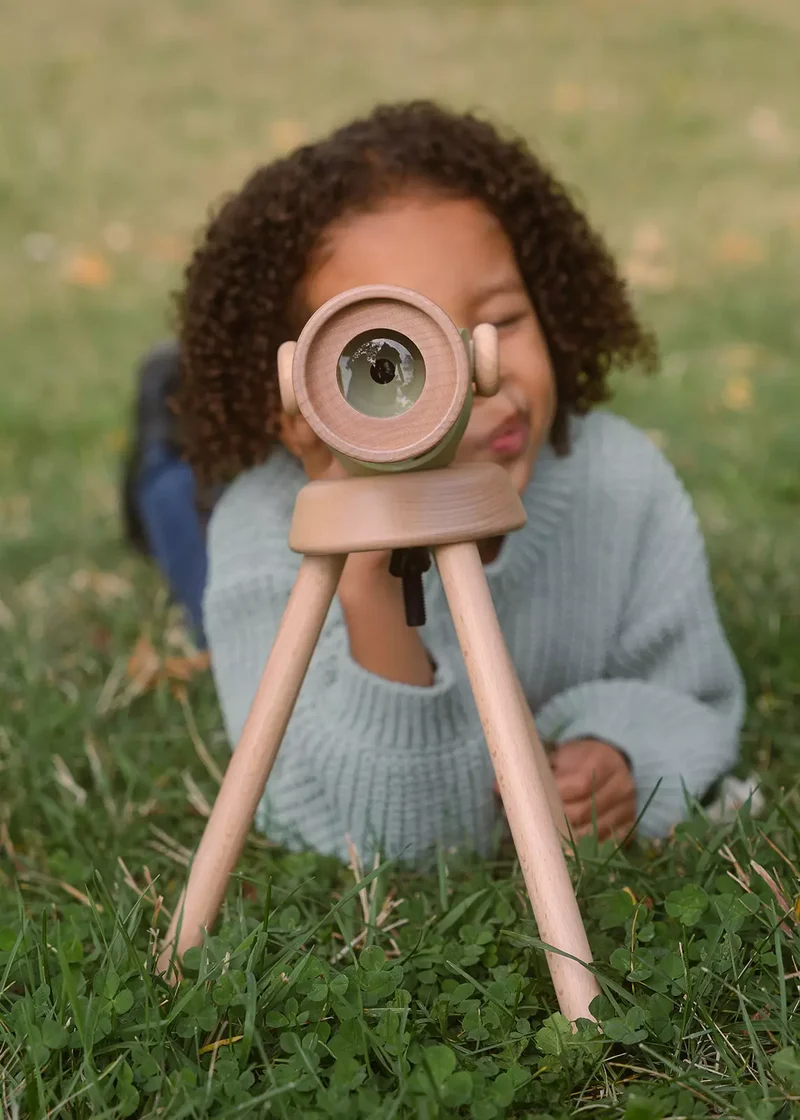 Wooden Tripod Telescope – 15x Zoom