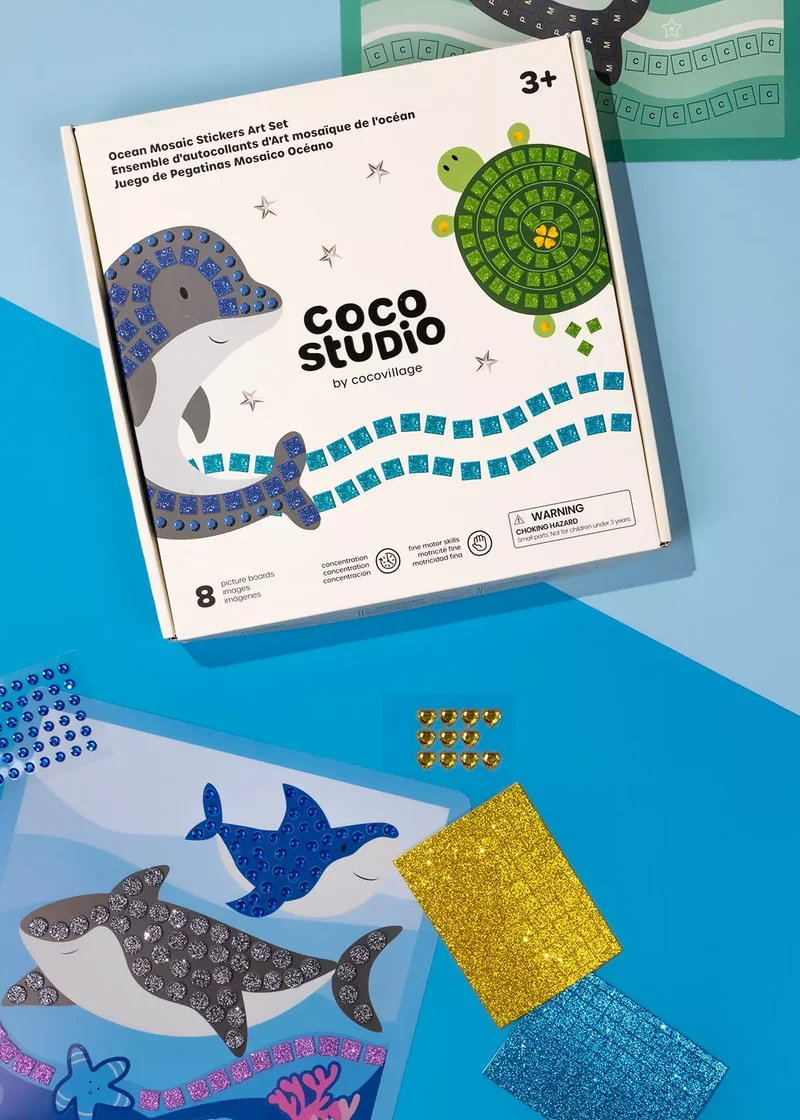 Ocean Mosaic Stickers Art Set - 8 pcs