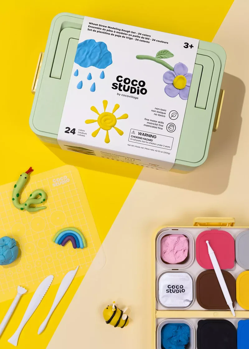 Wheat Straw Modeling Dough Set - 24 colors