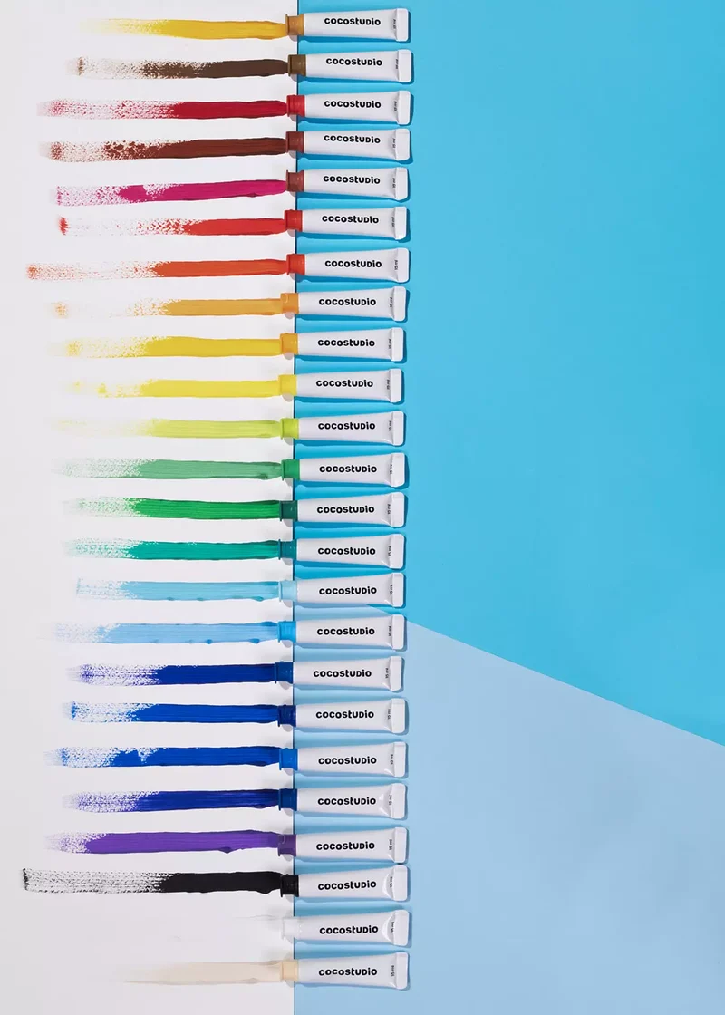 Gouache Paint Bucket & Accessories Set - 24 colors