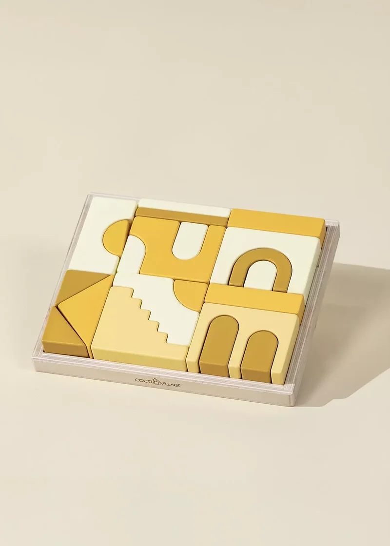 Houses Wooden Creative Blocks Set - 21 pcs