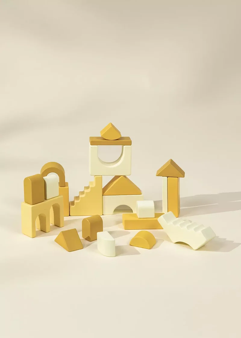 Houses Wooden Creative Blocks Set - 21 pcs