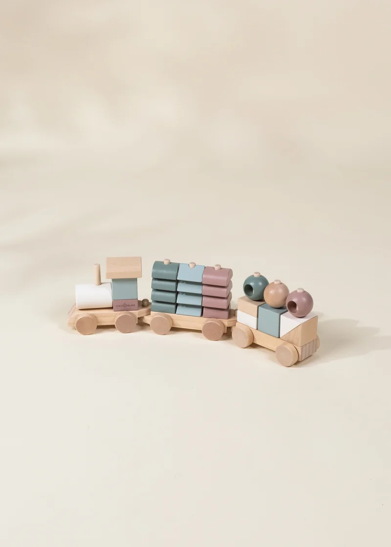 Oversized Wooden Stacking Train