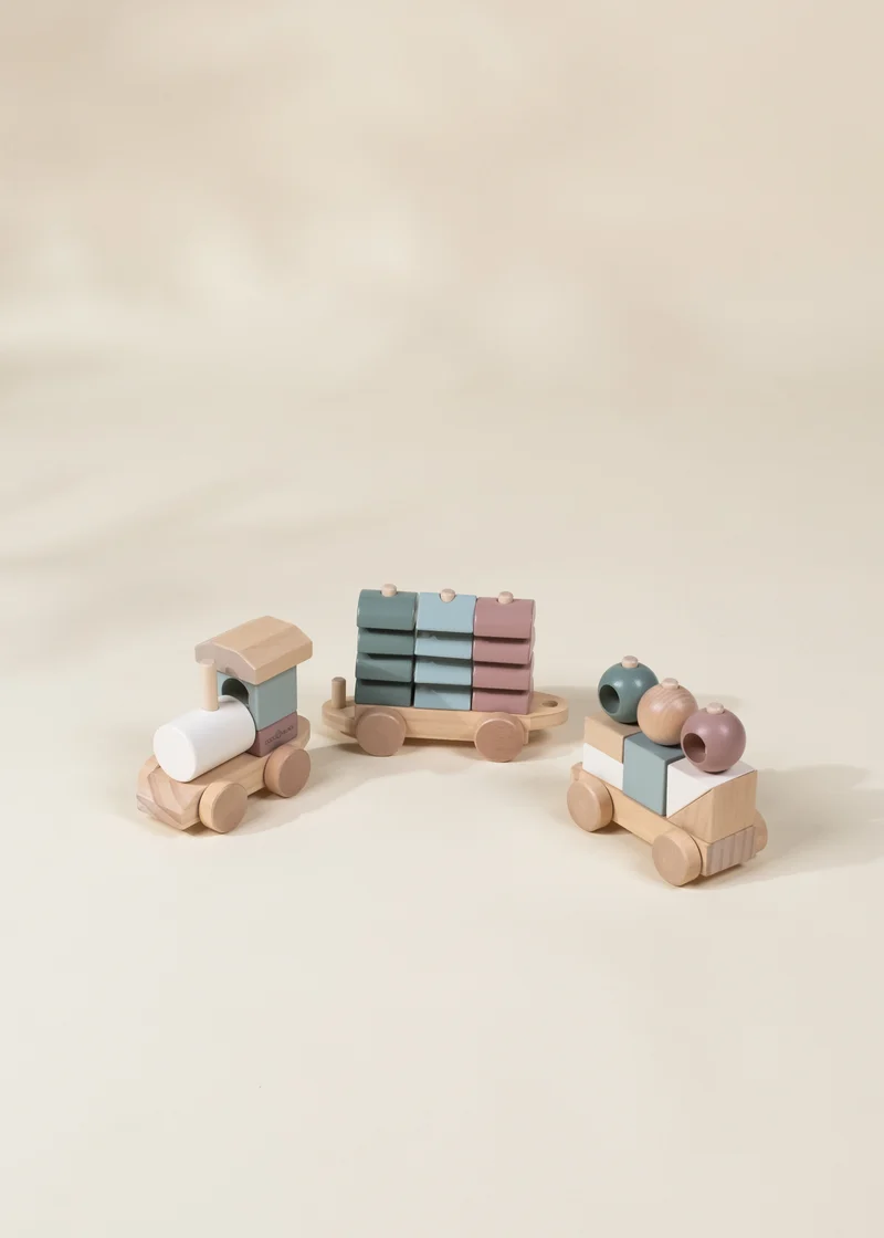 Oversized Wooden Stacking Train