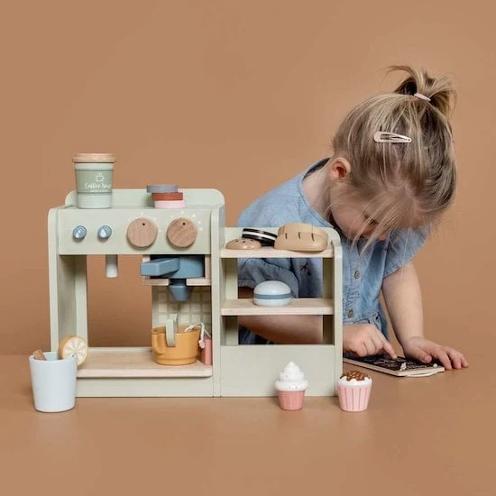 Grande machine à café en bois