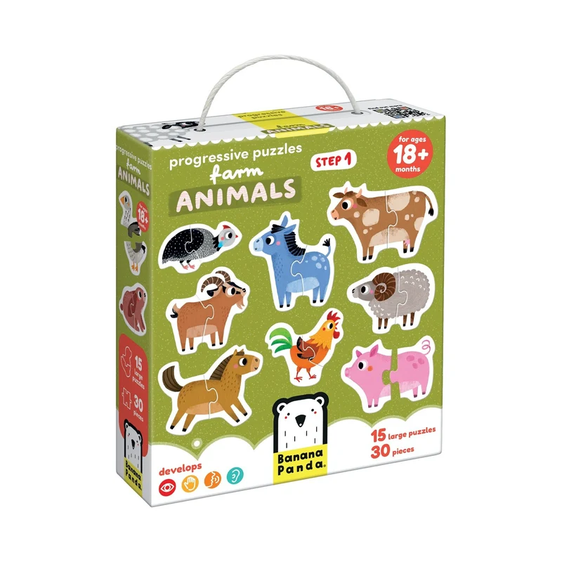 Puzzle bébé animaux de la ferme - 18 mois +