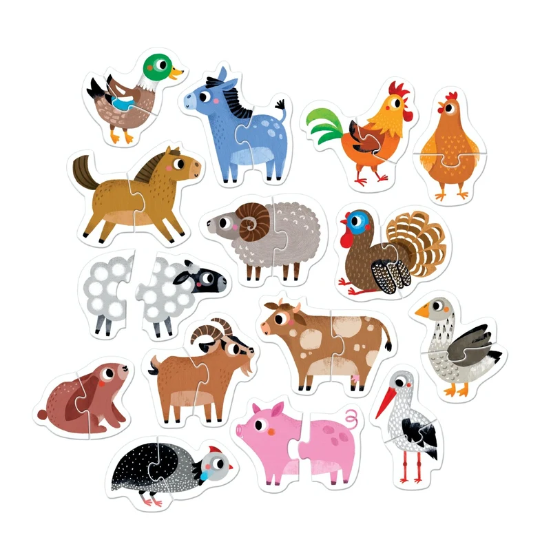 Puzzle bébé animaux de la ferme - 18 mois +