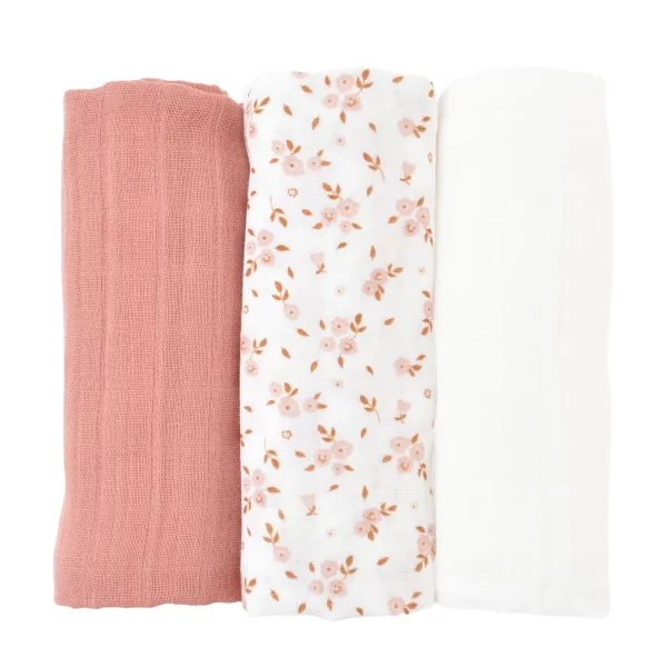 Lot de 3 langes coton bio Thais