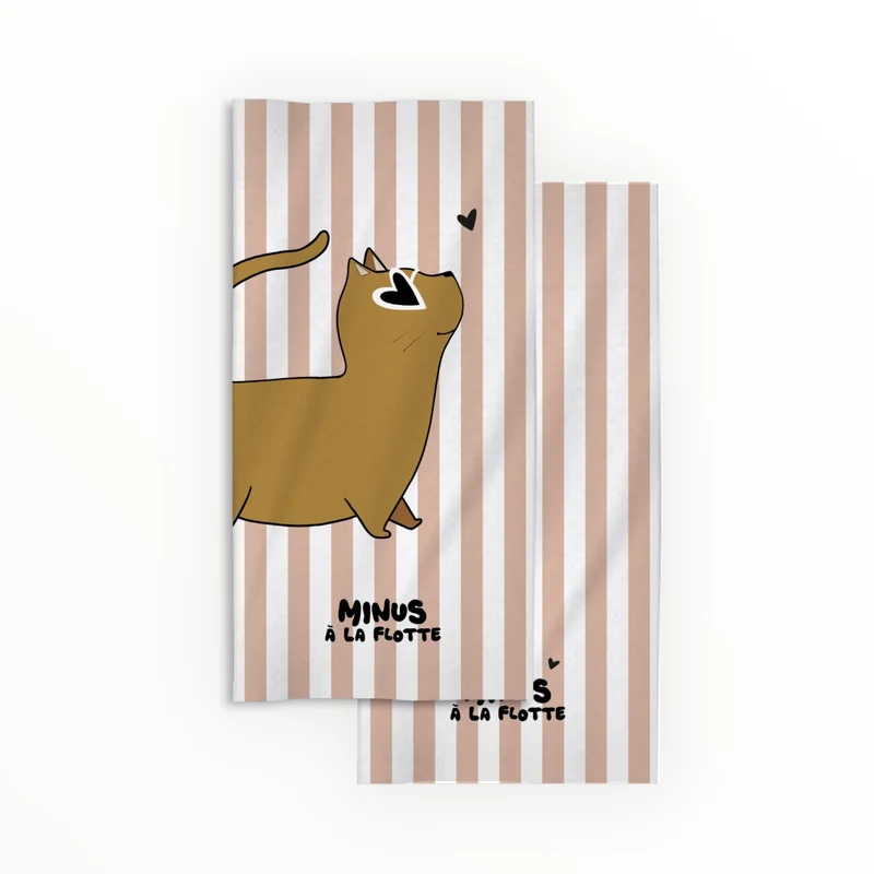 Serviette de plage | Chat