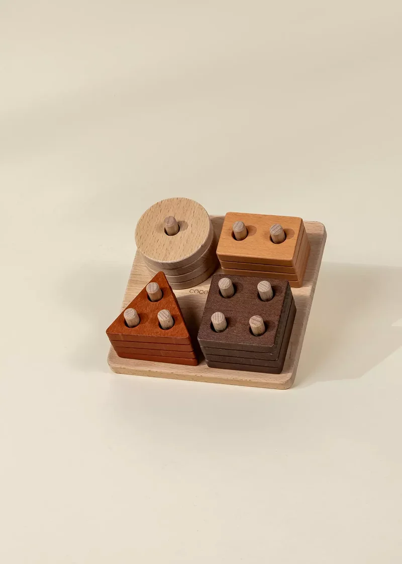 Wooden Shapes Learning Set - 16 pcs