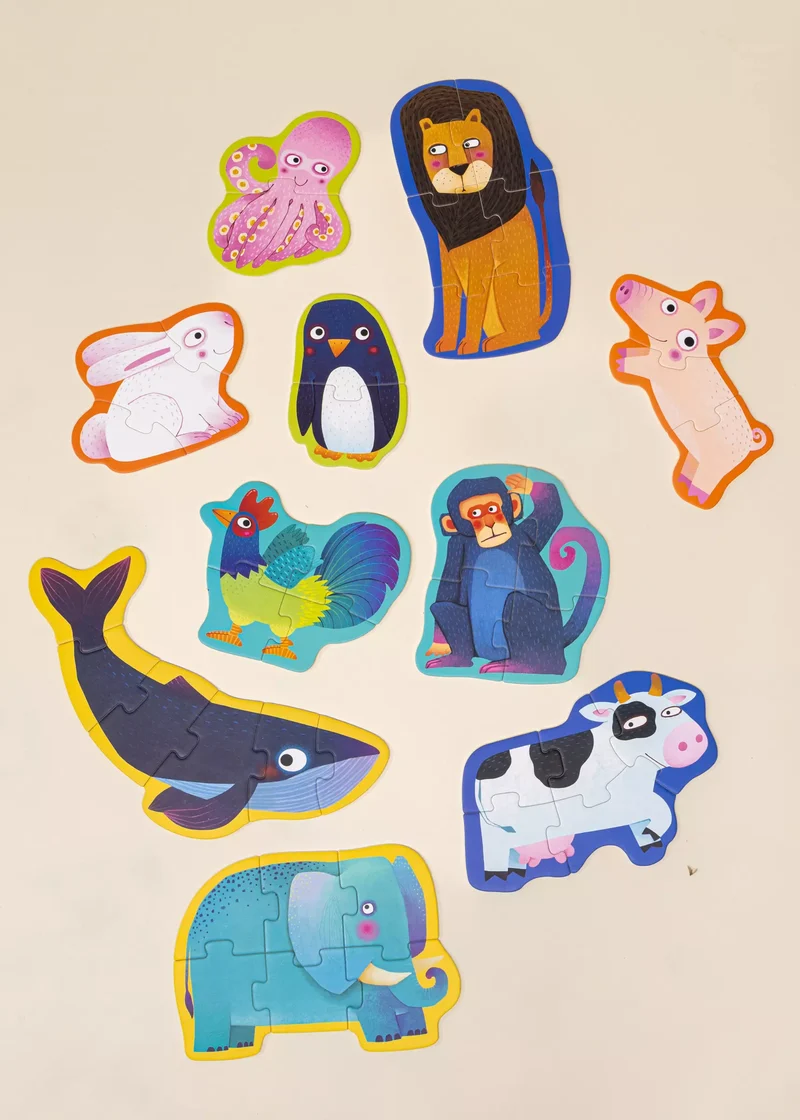 Level Up Puzzles Level 1 -The animals (10 puzzles)