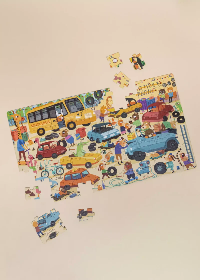 Carry-On Puzzle - Busy Garage - 104pcs