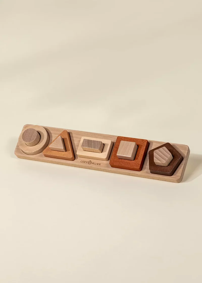 Wooden Shapes Learning Set - 10 pcs