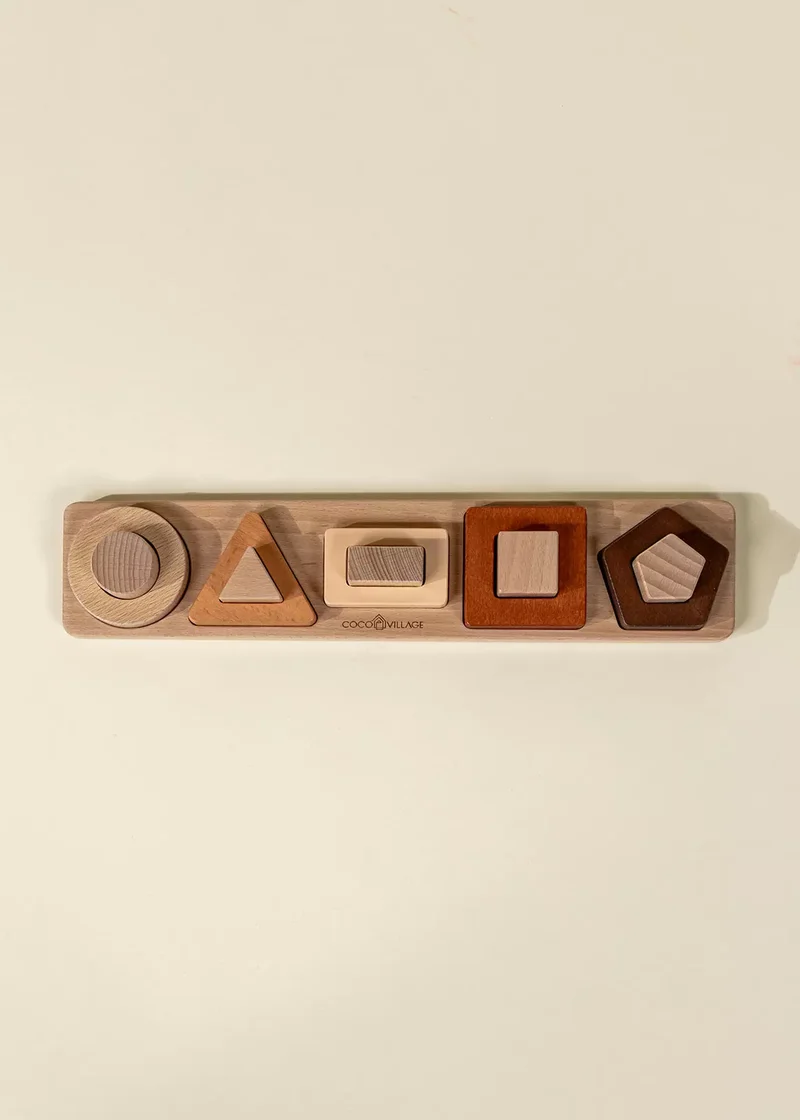 Wooden Shapes Learning Set - 10 pcs
