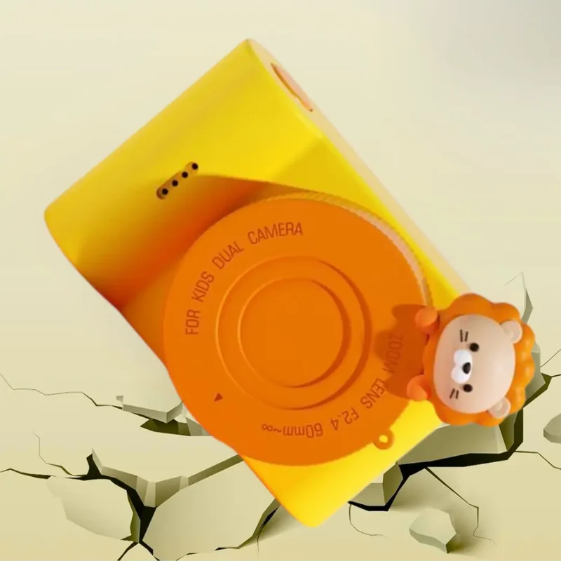 Appareil Photo Enfant Jaune – DreamPix Lion™