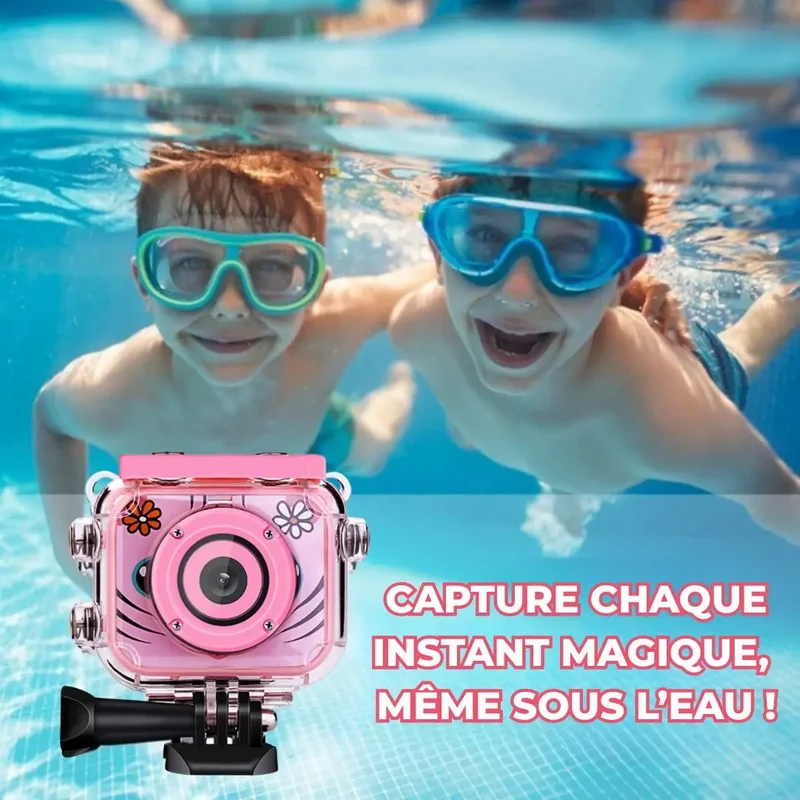 Appareil Photo Enfant Étanche Rose – ExploraCam™
