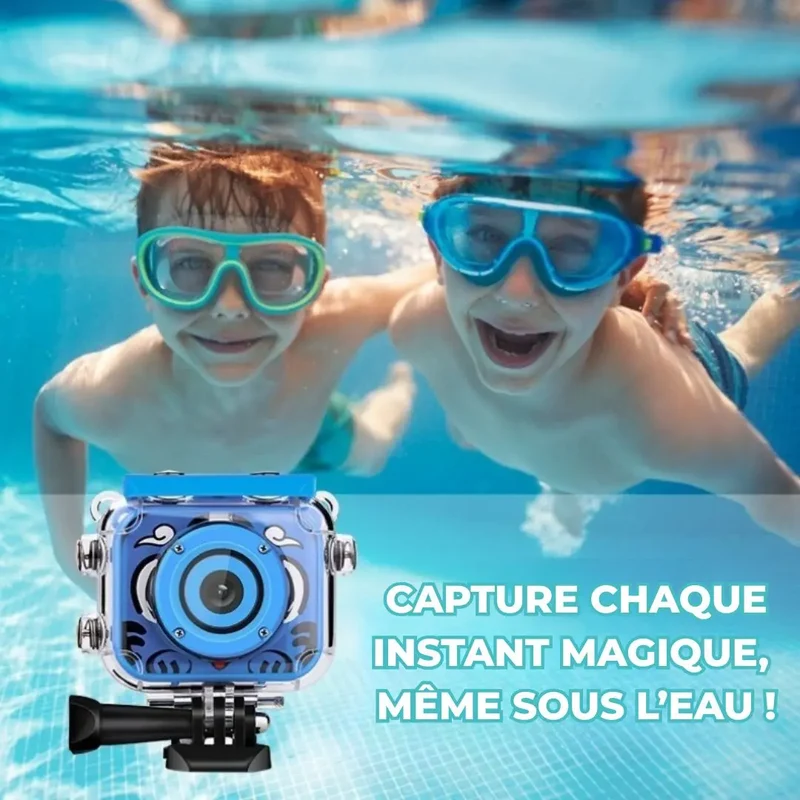 Appareil Photo Enfant Étanche Bleu – ExploraCam™