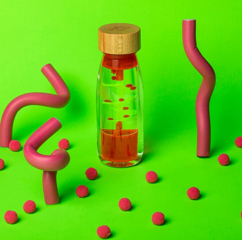 Bouteille sensorielle | Spirale Rose