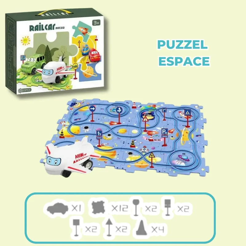 Circuit voiture enfant - RailCar Puzzel™