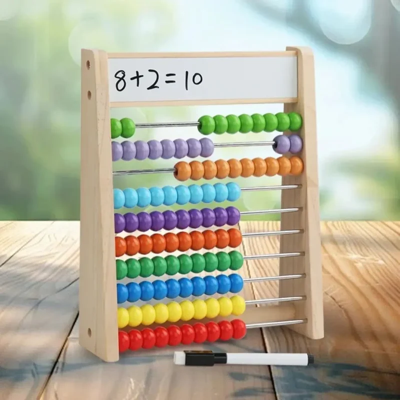 Boulier en bois éducatif avec ardoise - WoodLearn™