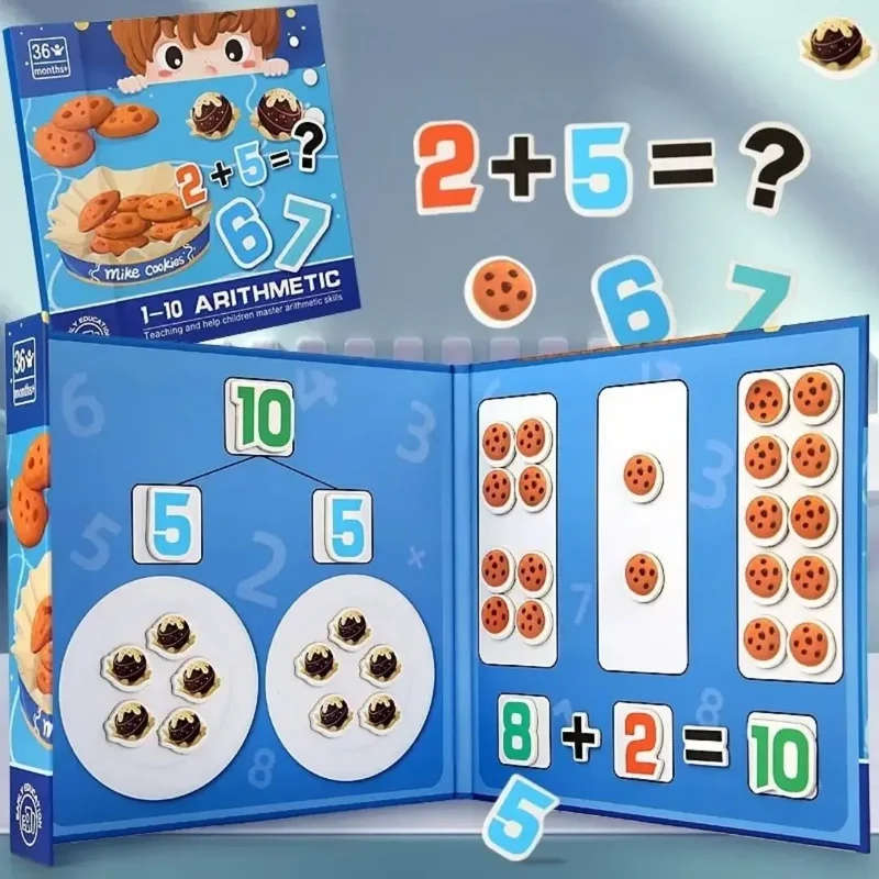 Jeu d'Arithmétique Magnétique Montessori - Les Cookies de Mike™