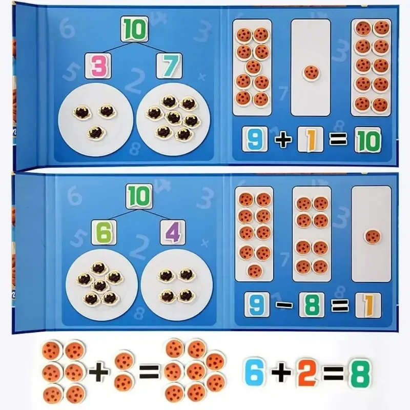 Jeu d'Arithmétique Magnétique Montessori - Les Cookies de Mike™