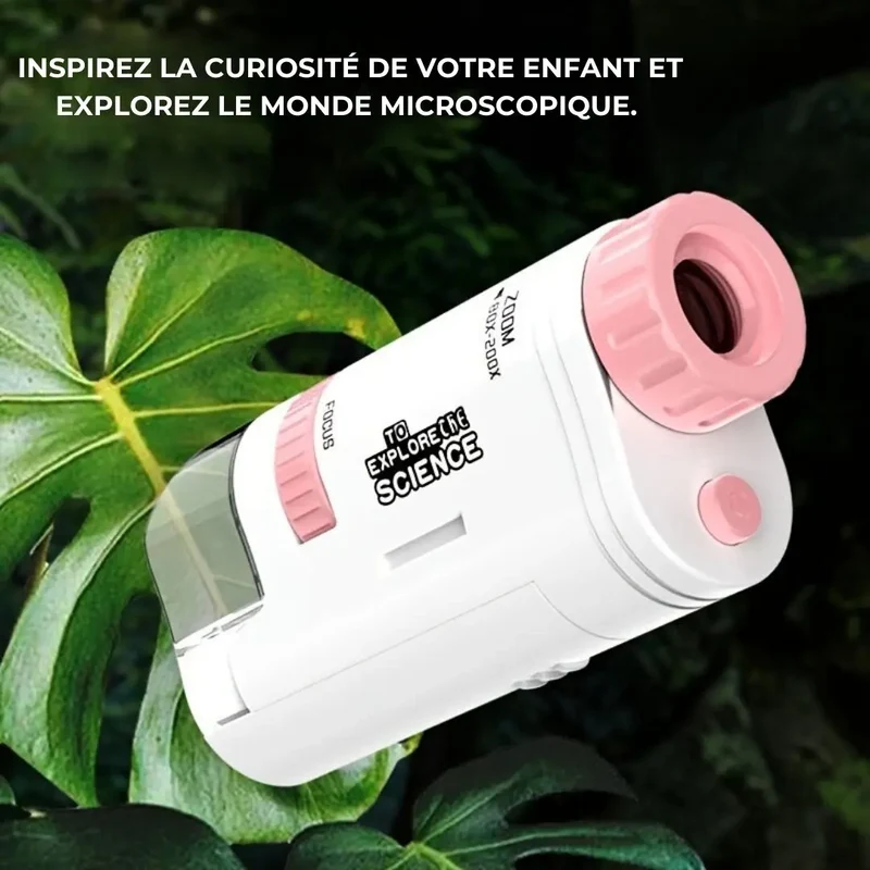 Microscope de Poche Enfant 80-200x – Dès 4 Ans