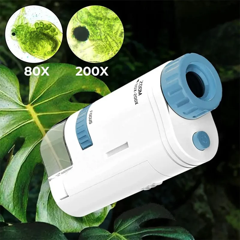 Microscope de Poche Enfant 80-200x – Dès 4 Ans