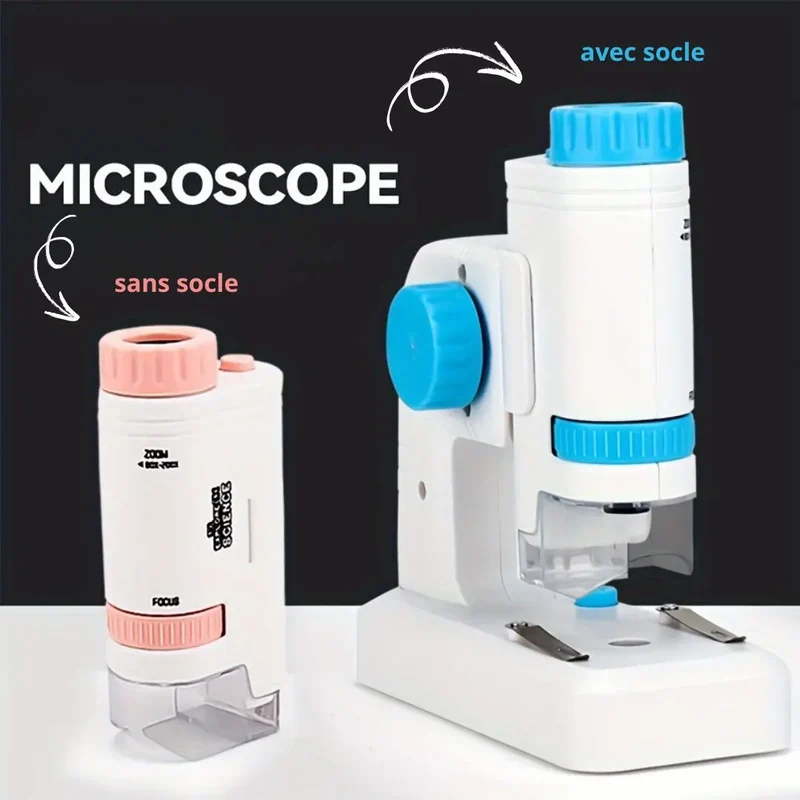 Microscope de Poche Enfant 80-200x – Dès 4 Ans