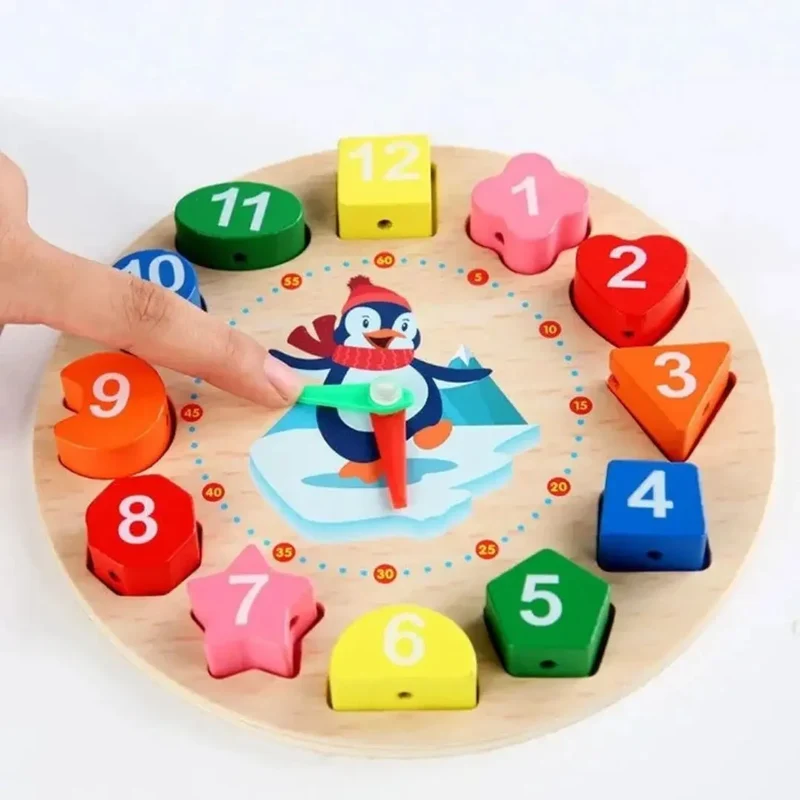 Horloge Montessori en Bois - Bébé Pingouin™