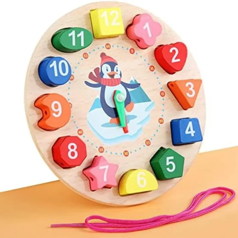 Horloge Montessori en Bois - Bébé Pingouin™