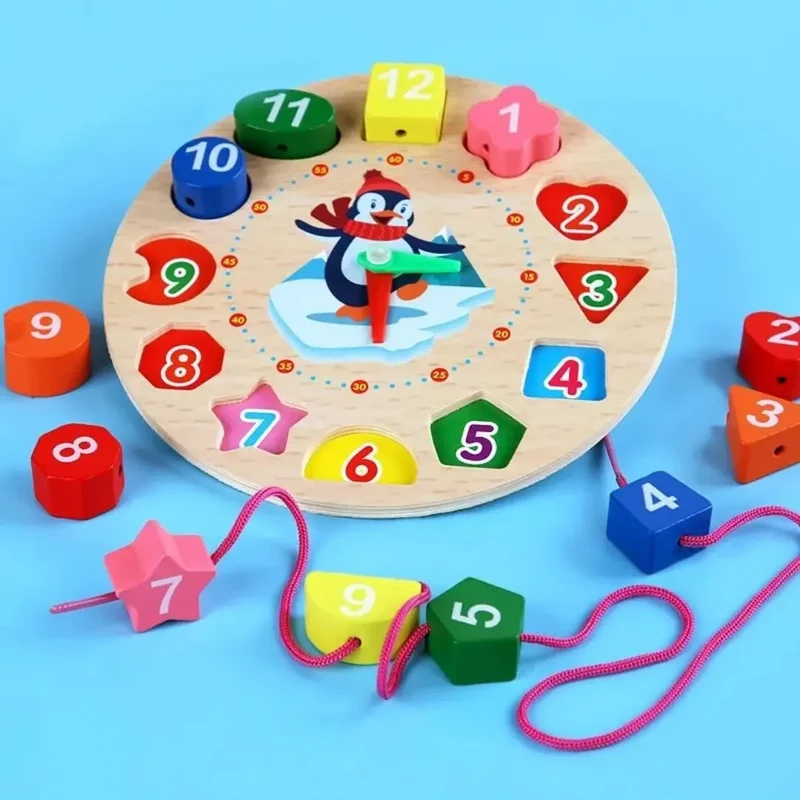 Horloge Montessori en Bois - Bébé Pingouin™