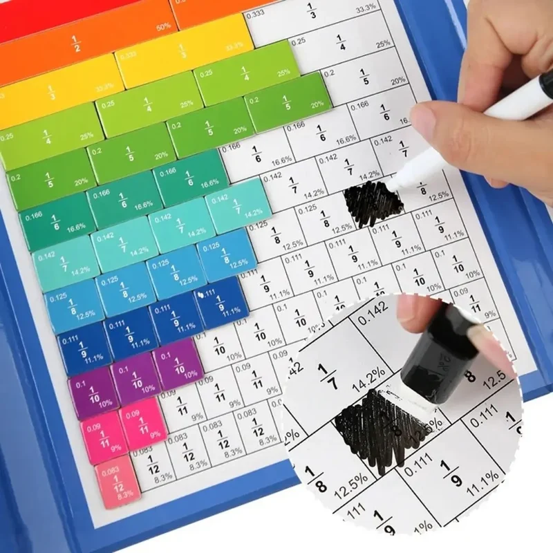 Jeu de Fractions Montessori - Fraction Game Zebra™