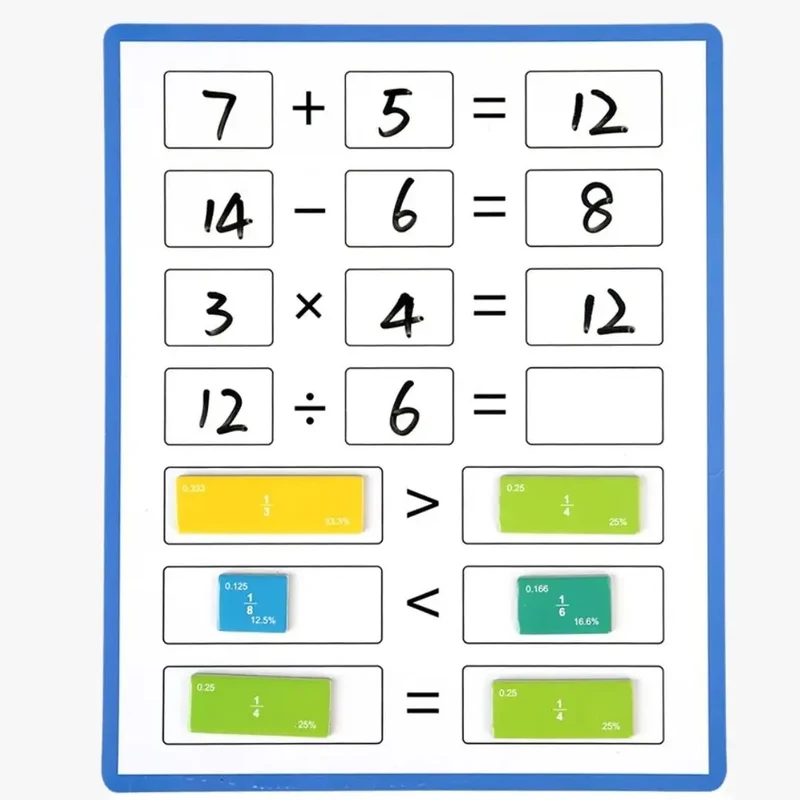 Jeu de Fractions Montessori - Fraction Game Zebra™